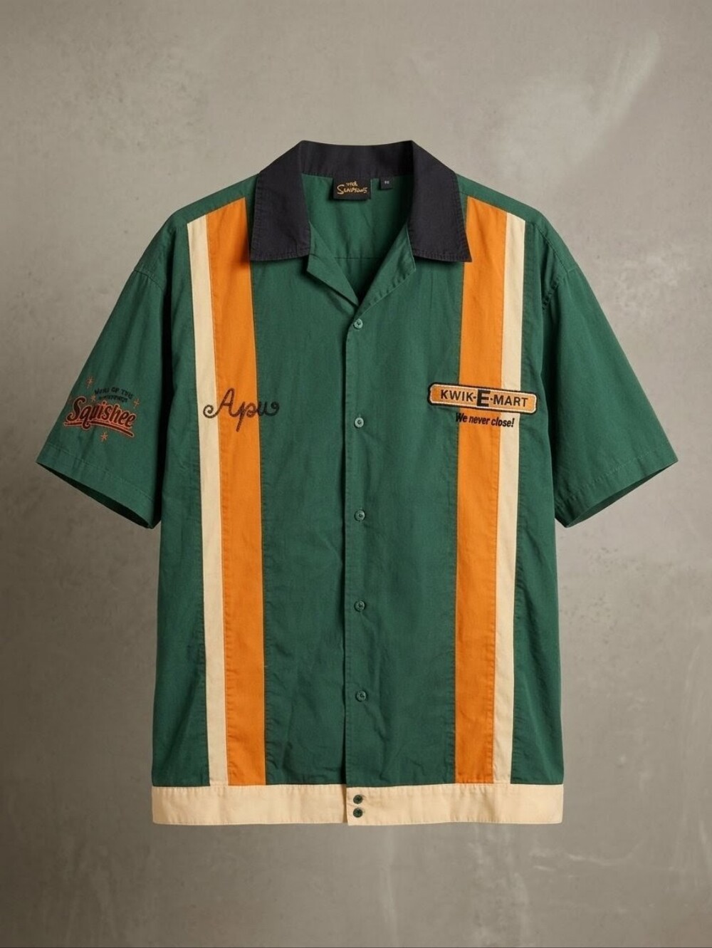​VTG 2002 The Simpsons Kwik-E-Mart Apu Bowling Shirt L Rare